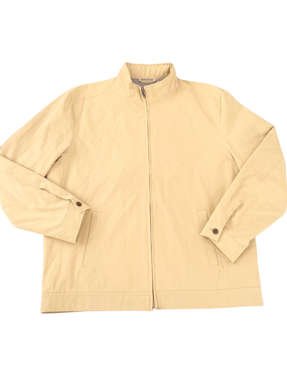 Oxford Men's Light Tan Zip-Front Lightweight Jacket
